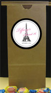 Paris theme party favor bag