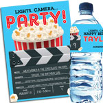 Movie clapboard theme invitations and favors