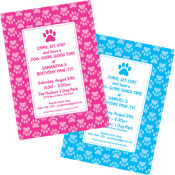 Dog days of summer theme invitations and favors
