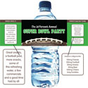 Super Bowl personalized water bottle labels