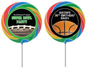 Sports theme custom lollipops