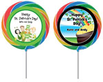 St Patricks Day personalized party favor lollipops