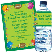 Super Bowl Football Gear Party Invitations and Favors