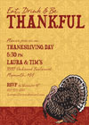 Thanksgiving holiday party invitations