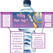 Custom New Year's eve waterbottle lables