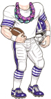 Custom Luau Super Bowl Football Player Cutout