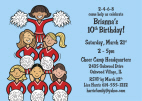 Personalized Cheerleading Theme Invitation