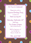 Bright Multi Color Dots Invitation