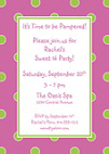 Pink and Green Polka Dot Invitation