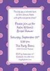 Purple and Pink Polka Dot Invitation