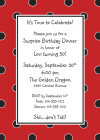 Red and Black Polka Dot Invitation