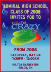 Crazy 8s Prom 2008 Invitation