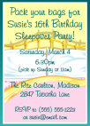 Personalized Sleep over Theme Invitation