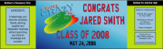 Crazy 8s Grad Water Bottle Label