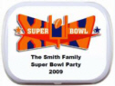 Super Bowl XLIV theme personalized mint tin