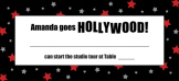 Hollywood Theme Seating Card