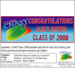 Crazy 8s 2008 Grad Candy Bar Wrapper