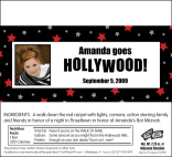 Hollywood Theme Candy Bar Wrapper