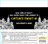 Personalized New York Theme Candy Bar Wrapper