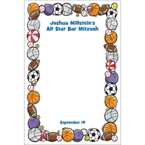 Sports Balls Theme Sign In Board
