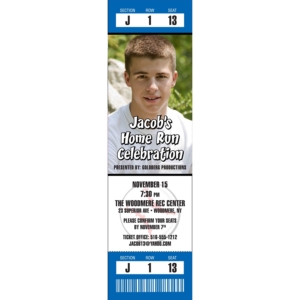 Baseball Photo Ticket Invitation