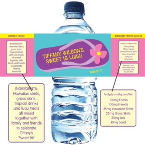 Flip Flop Theme Water Bottle Label
