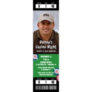 Casino Photo Ticket Invitation
