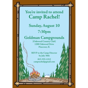 Camping Party Invitation