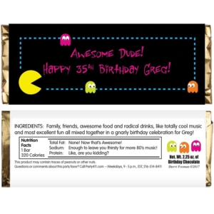 80s Theme Candy Bar Wrapper