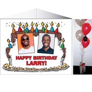 Birthday Cake For Him Photo Centerpiece