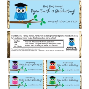 Graduation Owl Theme Candy Wrapper