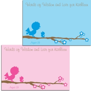Baby Bird Shower Sign In Board