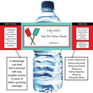 Bridal Shower Kitchen Theme Water Bottle Label