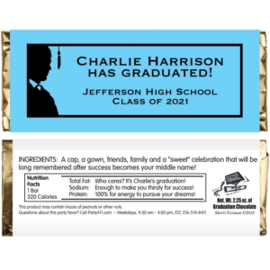 Graduation For Him Theme Candy Bar Wrapper