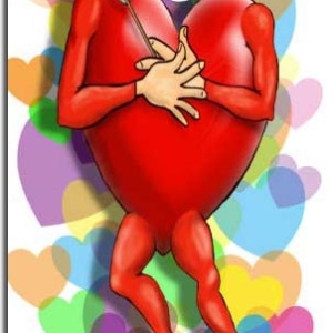 Valentine's Day Photo Op Stand In