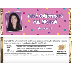 Bat Mitzvah Candy Bar Wrapper