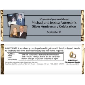 25th Anniversary Theme Candy Bar Wrapper