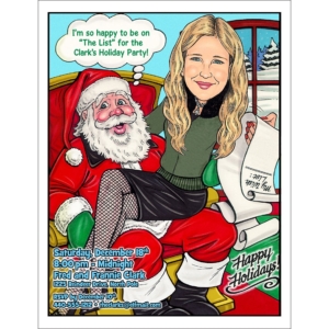 Christmas Semi Custom Caricature, Santa's Helper
