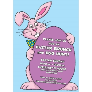 Easter Bunny Theme Invitation