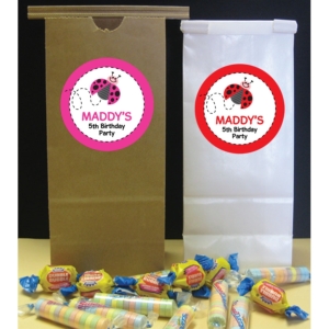Ladybugs Theme Custom Party Favor Bag