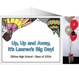 Graduation Up Up and Away Theme Centerpiece