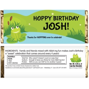 Frog Theme Candy Bar Wrapper