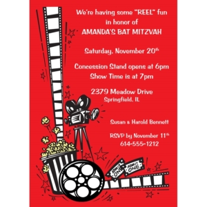 Hollywood Film Reel Party Invitation