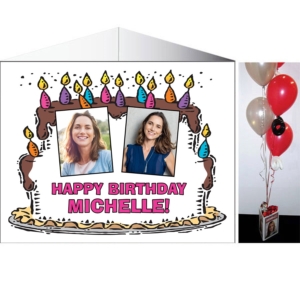 Birthday Cake For Her Photo Centerpiece