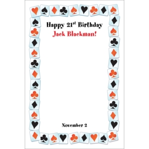 A Casino Party Theme Sign In Board