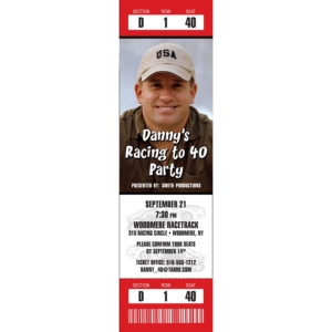 Racing Photo Ticket Invitation