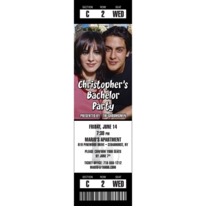 Bachelor Photo Ticket Invitation