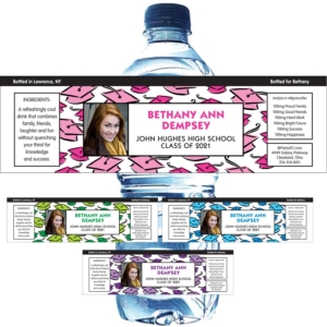 Graduation Hats Off Theme Water Bottle Label