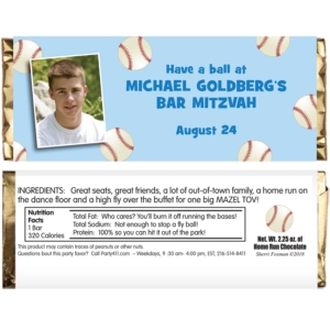 Baseball All Star Theme Candy Bar Wrapper