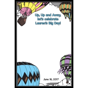 Graduation Up Up and Away Theme Sign In Board